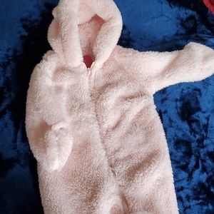 Pink fussy winter coat